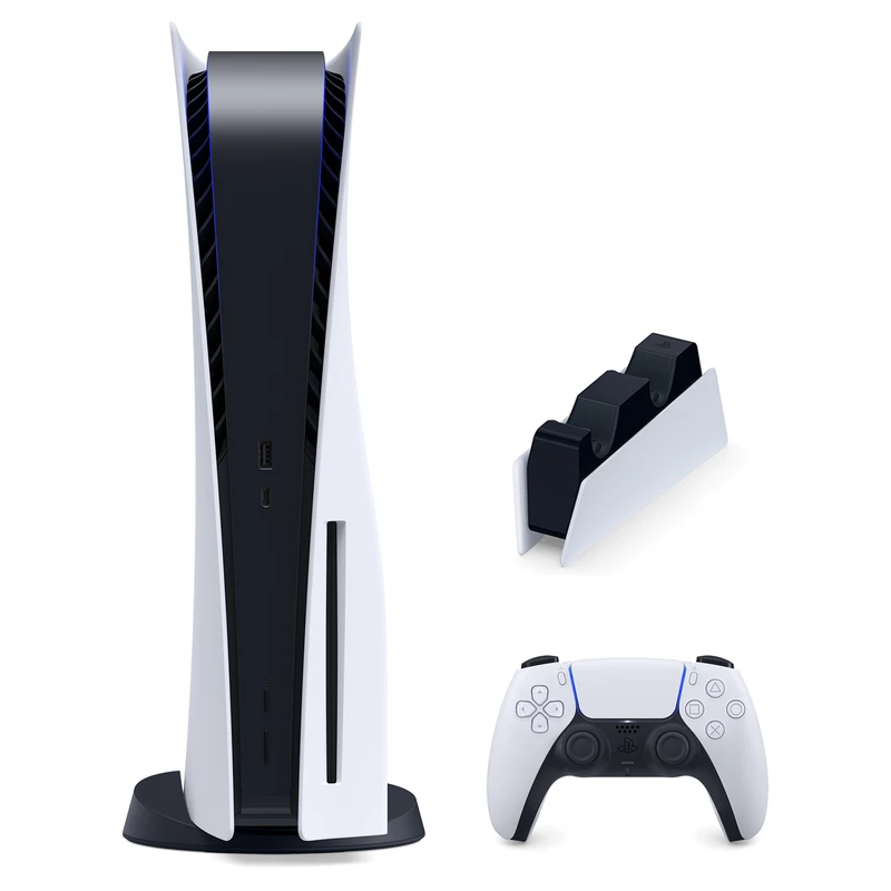 کنسول بازی سونی مدل PlayStation 5 ظرفیت 825 گیگابایت ریجن 2 به همراه پایه شارژر