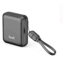 پاوربانک بودی توان 22.5 وات بودی مدل Budi PB092B با 3 پورت خروجی و کابل USB-C ظرفیت 10000 میلی آمپر ساعت